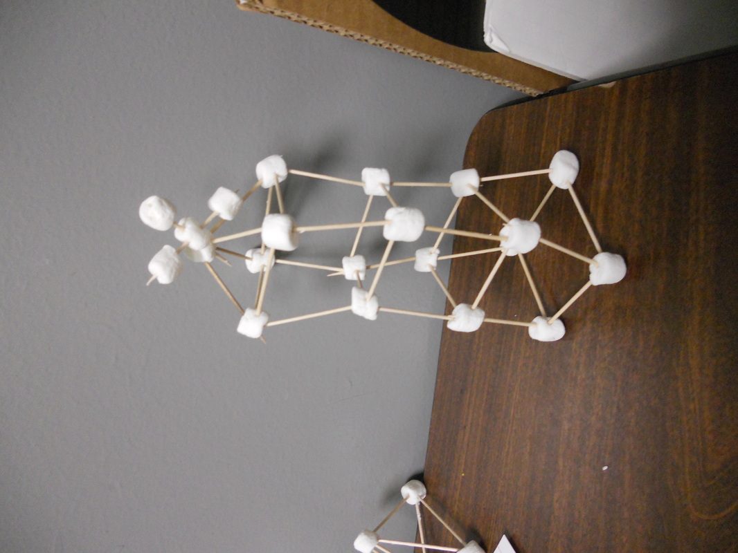 marshmallow tower with toothpicks